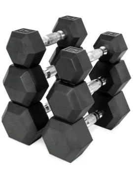 CAP Barbell, 25lb Rubber Hex Dumbbell, Single