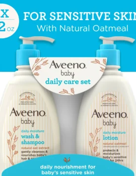 Aveeno Baby Daily Care Gift Set, Baby Wash & Shampoo & Lotion, 2 items