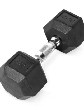 CAP Barbell, 25lb Rubber Hex Dumbbell, Single